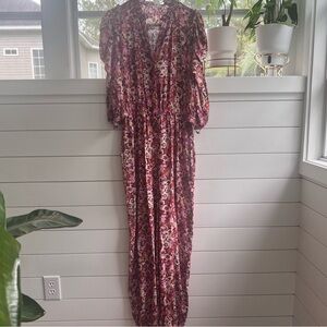 Love the Label Floral Pink Purple Feminine Jumpsuit Small